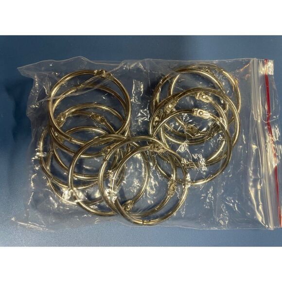 Curtain rings 2 packs of shower curtain, key ring, binder, etc. NEW - Picture 3 of 11